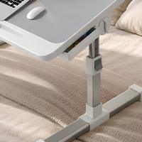 Table pour ordinateur portable réglable en hauteur avec pieds antidérapants robustes pour étudiants et adultes à domicile - Conception de cadre durable et robuste