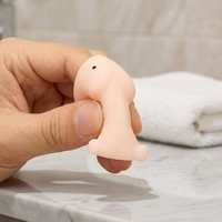 1 unidad Mini Juguete Blandito de Plástico con Forma de Pene, Divertido, de Dibujos Animados, para Aliviar el Estrés, Regalo