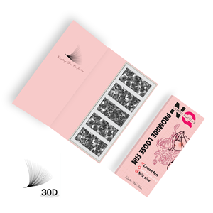 Pestañas Individuales de Pelo Sintético Vegano de Pluma Larga Natural de 10 mm, Curvatura CC, Hechas a Mano, Pre-fabricadas, Color Negro Natural, Empaque Personalizado - Product Image 3