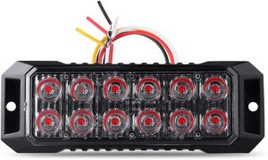 Feux stroboscopiques d'urgence <span class=keywords><strong>LED</strong></span> <span class=keywords><strong>12</strong></span> <span class=keywords><strong>LED</strong></span> Rouge Feux stroboscopiques d'avertissement Feux clignotants d'urgence Barre lumineuse pour voiture camion fourgon véhicule tout-terrain - Product Image 3