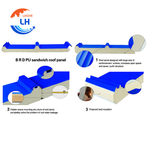 Paneles de Pared Exteriores de 50 mm y 75 mm, Paneles Sándwich, Placas Aislantes de <span class=keywords><strong>Poliuretano</strong></span>, Revestidas de <span class=keywords><strong>Poliuretano</strong></span> - Product Image 3