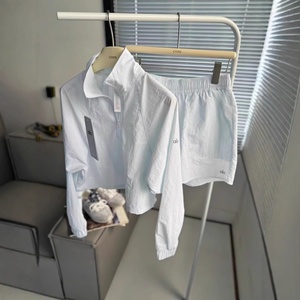 Set di Abbigliamento Casual da Donna in Nylon a 2 Pezzi per Protezione Solare, Collo Alto, Vestibilità Regolare, Lunghezza al Ginocchio, Traspirante, Sottile, per Esterni, Manica Lunga - Product Image 4