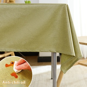 <span class=keywords><strong>Nappe</strong></span> à manger rectangulaire Tissu décoratif imperméable et résistant à l'huile Technique tissée enduite non lavable - Product Image 4