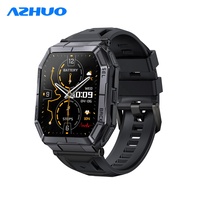 K78 GPS Smartwatch 1,95 Zoll HD-Bildschirm 1000mAh 3ATM Wasserdicht Kompass Höhenmesser BT-Anruf Robuste Outdoor-Sport-Smartwatch