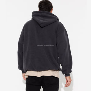 High Quality Custom Terry Cotton <b>1</b>/<b>4</b> <b>Zip</b> up Hoodie for <b>Men</b> Casual <b>Fleece</b> Heavyweight Half Zipper Pullover Cotton Hoodie Unisex - Product Image 3