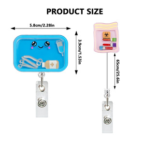 Nuevo Portacredencial Médico de Acrílico con Clip Extensible y Colgante Deslizante, Fácil de Usar - Product Image 2