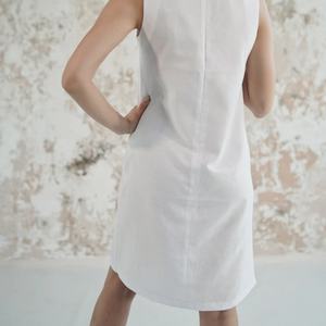 Vestido de Lino Personalizado OEM, Vestidos Cortos de Algodón para Verano, Vestidos Casuales con Bordado Floral para Mujer, Venta Caliente OEM - Product Image 3