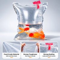 Sac de transport pour poissons vivants de petite taille pour guppies et tétras néon, pochette en plastique transparent 10*20 pour les détaillants et les amateurs d'aquariophilie