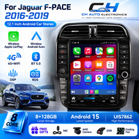Autoradio Android style Tesla pour Jaguar F-PACE 2016-2019, CarPlay sans fil, Bluetooth, GPS, multimédia