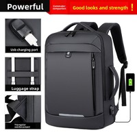 Sac à dos extensible pour ordinateur portable 15,6 pouces, imperméable, pour voyages d'affaires, avec port USB, grande capacité, sac à dos urbain pour la journée