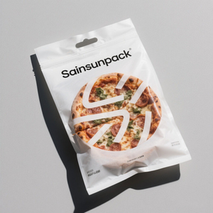 Fabricantes con logotipo personalizado, <span class=keywords><strong>embalaje</strong></span> de alimentos laminado <span class=keywords><strong>flexible</strong></span>, bolsa plana con 3 sellos laterales, bolsas de plástico al vacío de nailon PA para pizza congelada - Product Image 3