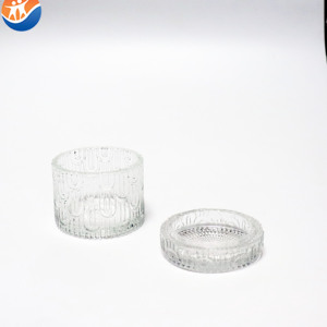 Caramelle di vetro con coperchio di vetro 450ml vecchio stile trasparente tondo in rilievo contenitore di stoccaggio - Product Image 6