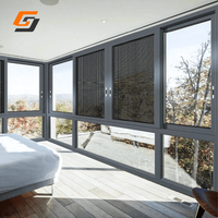 GS Modernes Design Schall dichtes Doppelglas-Schiebefenster aus Aluminium legierung