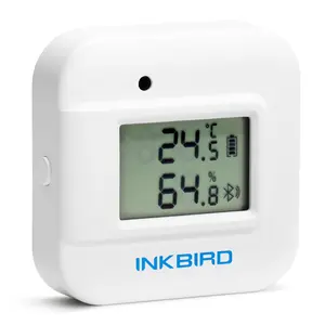 INKBIRD IBS-TH2 בתוספת BT תרמו הידרומטר חיישן נתונים לוגר אלחוטי מדחום ומד לחות למקורה לגדול חדר