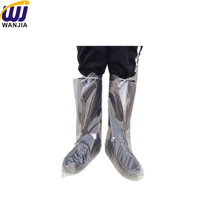 WANJIA Couvre-bottes jetables en PE imperméables pour usage vétérinaire avec bord élastique pour la protection des animaux d'élevage (porcs, moutons)