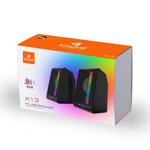 ลำโพง Kisonli X13 ลำโพงขนาดเล็กแบบพกพา เชื่อมต่อผ่าน USB สำหรับแท็บเล็ตและพีซี - Product Image 4