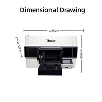 Impresora UV Plana A3 Yinstar, Impresora UV DTF con CCD, Impresora Todo en Uno con Cabezal I3200 U1 HD