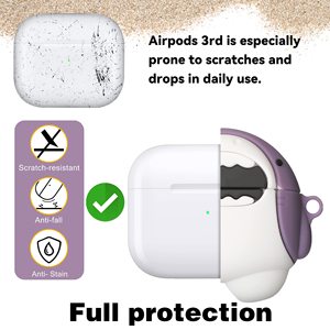 Hộp Sạc Cho <span class=keywords><strong>Apple</strong></span> Airpods 3, Hộp Đựng Tai Nghe Airpods 3 Bằng Silicon Mềm Dễ Thương 2022 - Product Image 6