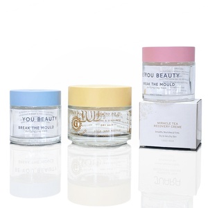 Hot Selling Luxury Electroplated Gold Cosmetic Cream Glass Jar Glass Cream Jar Cosmetic <b>Container</b> - Product Image 2