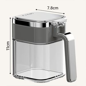 Condiment Container Seasoning Box Kitchen Seasoning Storage Salt Pepper Sugar Canisters Glass <b>Spice</b> <b>Jar</b> With Stainless Steel Lid - Product Image 4
