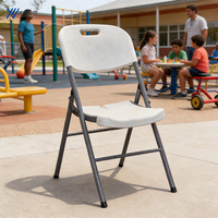 Chaises pliantes en métal PP pour événements, empilables, modernes, pour jardin, mariage, camping