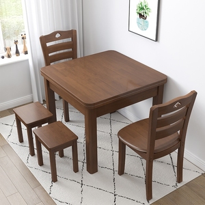 Muebles de Comedor al por Mayor de Fábrica, Juego de Mesa de Comedor Cuadrada de Madera Maciza Resistente para 4 Personas, Mesa de Comedor de Madera para Apartamento - Product Image 2