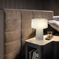 2023 nouveau Design Simple Style blanc marbre lampe de bureau meilleures ventes pierre albâtre lampe de table
