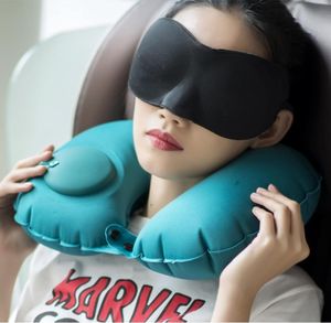 IStapromo Gifts Traveling Inflatable Neck <b>Pillow</b> with Pump Air Inflatable Travel NeckPillow Inflatable TravelPillow for Airplane - Product Image 4