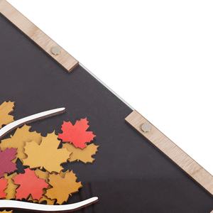 Idées de cadeaux de mariage <span class=keywords><strong>livre</strong></span> d'or de mariage personnalisé arbre de feuilles alternatif <span class=keywords><strong>livre</strong></span> d'or 3D signe en bois - Product Image 4