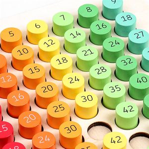 Nouveau Jouet Éducatif 3-en-1 en Bois : Tableau de Multiplication Cylindrique Coloré, Écologique et Non Toxique pour l'Apprentissage des Mathématiques (3 ans et plus) - Product Image 4