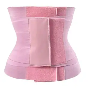 Новое поступление, розовый полиэфирный послеродовой корректор фигуры, индивидуальный логотип, утягивающий живот пояс для талии, женский спортивный триммер для потоотделения