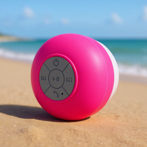 Portable Bluetooth Speaker With Colorful LED Light, Waterproof Outdoor Speaker, Pink, Rechargeable Battery, <b>Button</b> Control, Plas - Product Image 2