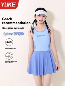 New Summer Girls' <strong>Junior</strong> High School Training <strong>Swimsuit</strong> Conservative <strong>Junior</strong> Bikini Beachwear for Middle Big Children Halter - Product Image 2