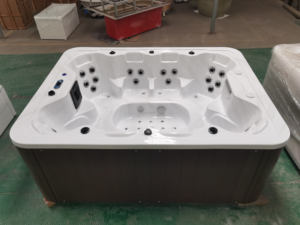 Big <span class=keywords><strong>Capital</strong></span> Bañera de hidromasaje Lujo Sentado Europa Hotel Patio trasero Piscinas Hidroterapia Rectangular Spa de masaje al aire libre - Product Image 6