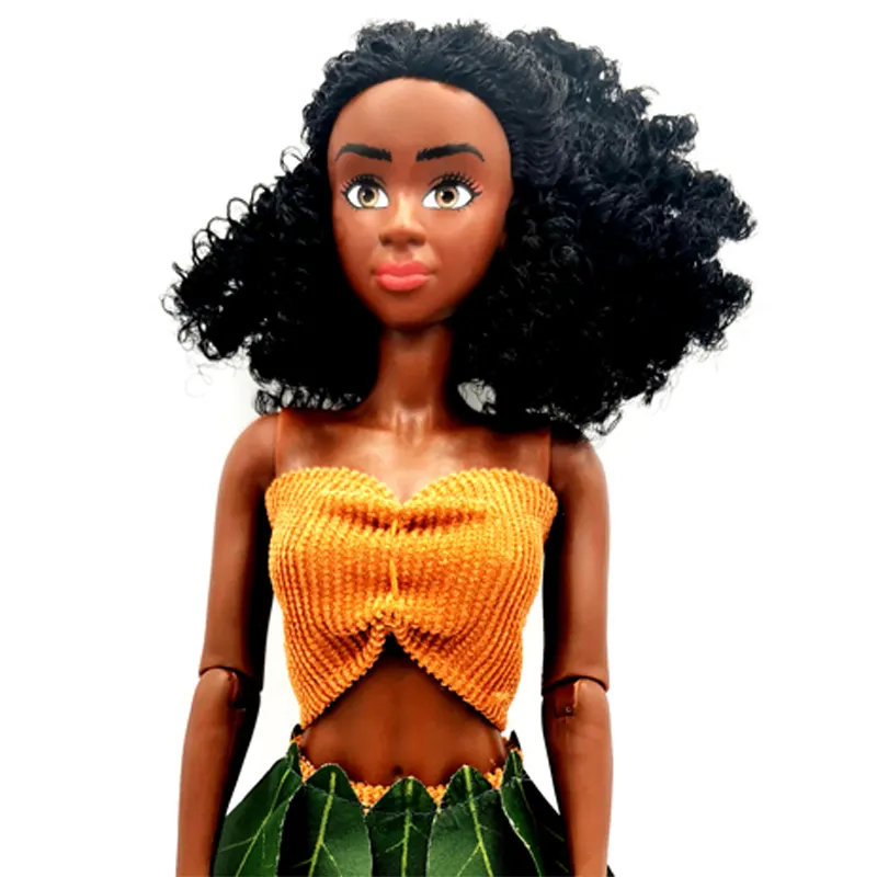 Customized wholesale plastic black dolls african american 18 inch vinyl fashion lifelike realistic doll for girl with afro hair