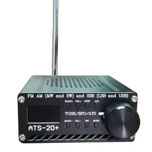 Orijinal yeni ATS-20 + artı SI4732 tüm bant radyo FM AM MW ve SW ve SSB (LSB ve USB) anten 850mAh lityum pilli hoparlör