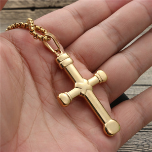 yunnique <b>Cross</b> Pendant Necklace Fashion Gold Zinc Alloy Unisex Gift Jewelry - Product Image 4