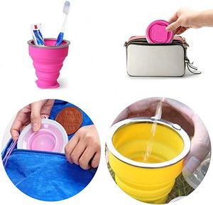 แก้วกาแฟพับได้แบบพกพาสำหรับเดินทาง ใช้ซ้ำได้ ปลอดสาร BPA ทำจากซิลิโคน ขวดน้ำพับได้ - Product Image 3