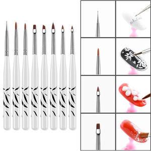 Juego de 8 Pinceles de Gel UV <span class=keywords><strong>para</strong></span> <span class=keywords><strong>Uñas</strong></span> con Pelo Kolinsky, Pincel Plano Acrílico <span class=keywords><strong>para</strong></span> Pintar y Decorar <span class=keywords><strong>Uñas</strong></span> - Product Image 4