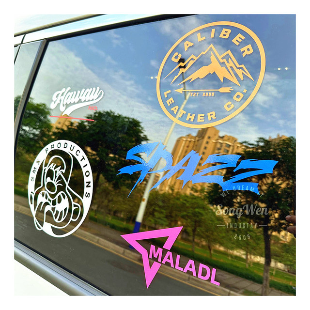 UV Resistant Waterproof Windshield Anime Peek Vinyl Die Cut Window Car Transfer Decals Custom Truck Decals Outdoor Silk Screen