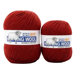 A lã mongolia interna de alta qualidade da China penteada 4ply crochet fios 100% lã para tricô manual