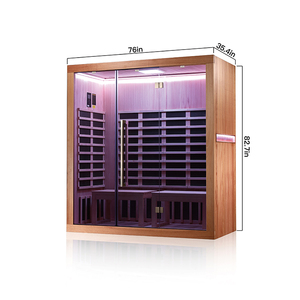 Sauna de Infrarrojos Lejanos para 3-4 Personas, Fácil de Instalar, de Madera de Hemlock, para Yoga, Spa en Casa, Sauna Seca FIR para Práctica de Yoga Caliente - Product Image 3