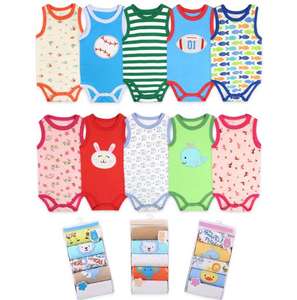 Ropa para Bebés en Oferta, Mameluco de Bebé 100% Algodón, Ropa de Verano para Bebé, Conjunto de 5 Piezas, Mono para Bebé - Product Image 1