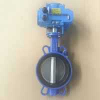 Katup Kupu-kupu Wafer DI/SS304 100mm 200mm Segel Liner EPDM/PTFE ANSI 150LB Aman untuk Air Dioperasikan dengan Tuas Tangan/Roda Rantai/Aktuator