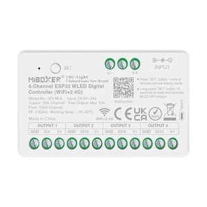 Contrôleur de pixels MiBoxer WiFi App 2.4G 4 canaux ESP32-WLED 5-24V 1024 pixels*4CH SPI adressable RGB RGBW pour éclairage LED - Product Image 4
