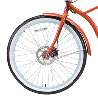 2025 la más nueva bicicleta eléctrica Cruiser 500Wh batería negra/Whitewall Bubble Tread 26 "2.125 X" neumáticos Beach Cruiser Ebike para hombres