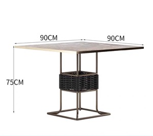 Ensemble de mobilier de jardin moderne <span class=keywords><strong>en</strong></span> aluminium et corde, comprenant un canapé, une table et des chaises avec coussins confortables pour <span class=keywords><strong>salon</strong></span> extérieur - Product Image 6