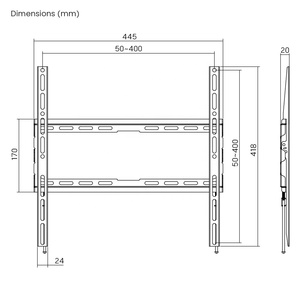 <span class=keywords><strong>Support</strong></span> <span class=keywords><strong>mural</strong></span> fixe <span class=keywords><strong>pour</strong></span> téléviseur LED LCD plat et <span class=keywords><strong>incurvé</strong></span> économique <span class=keywords><strong>pour</strong></span> écran de 32'' à 75'' - Product Image 6
