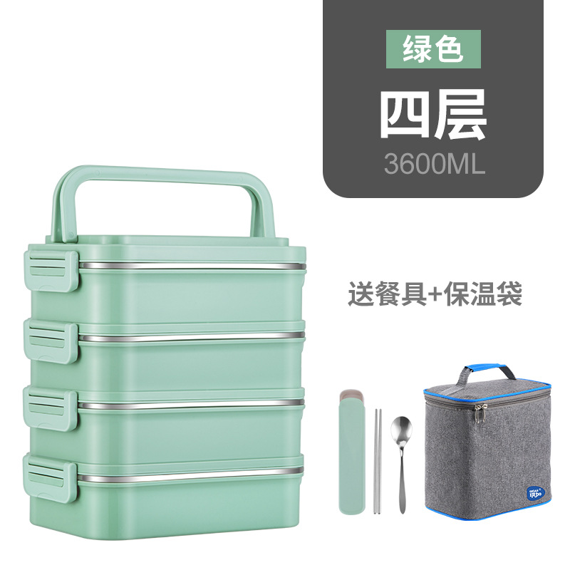 4 tier with tableware+warming bag