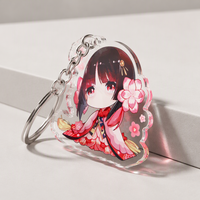 Porte-clés en acrylique personnalisé, œuvre d'art sur mesure pour la promotion scolaire, la publicité, les événements, les souvenirs, accessoire de collection